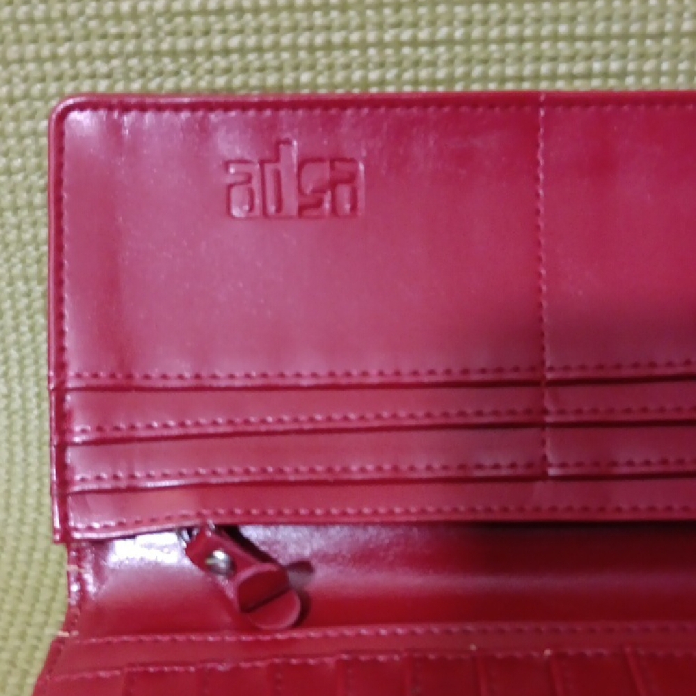 Ada Red Leather Wallet - Picture 2 of 7